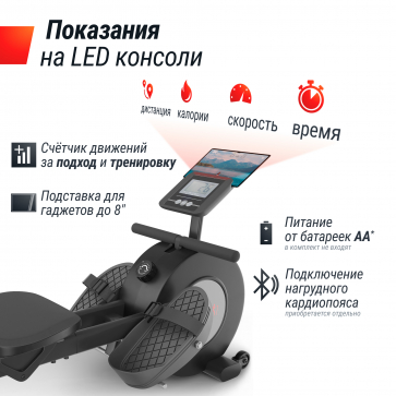 Гребной тренажер UNIX Fit Techno Rower 360 - 11